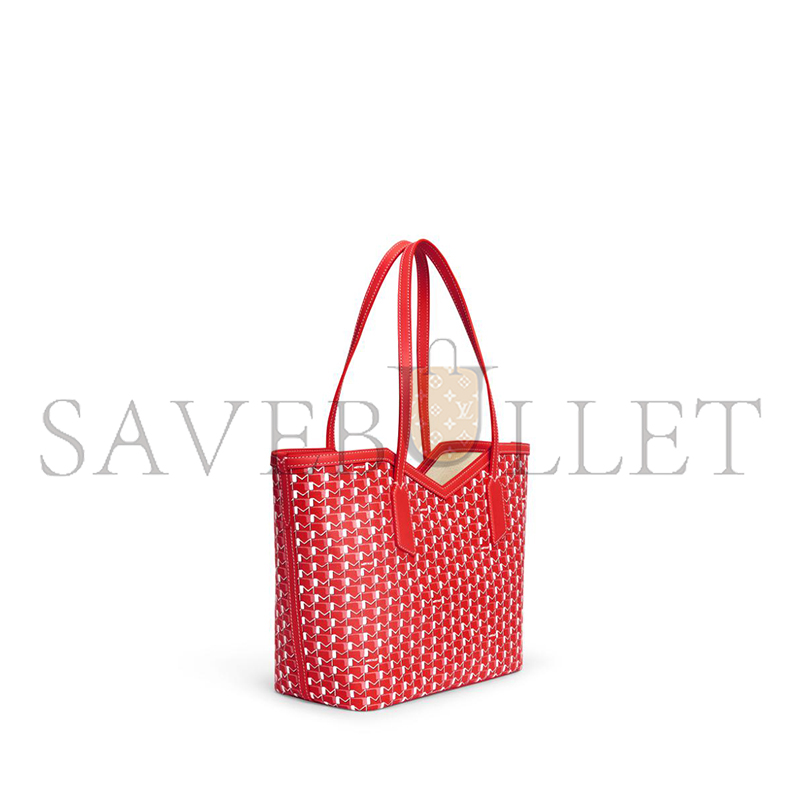 M0ynt red white canvas monogram mm tote bag winsert for ci3000-0320 (28*24*12cm)
